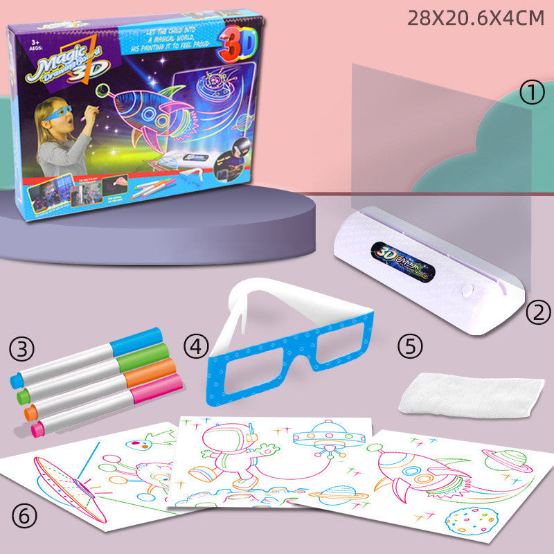 3D Educational Drawing BlackBoard