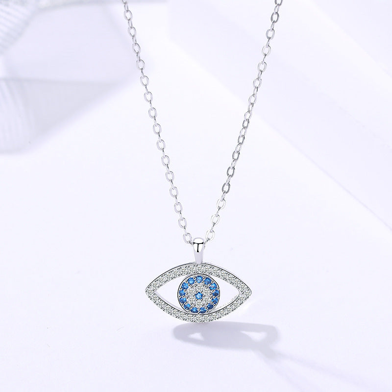 s925 Sterling Silver Eye Necklace Pendant