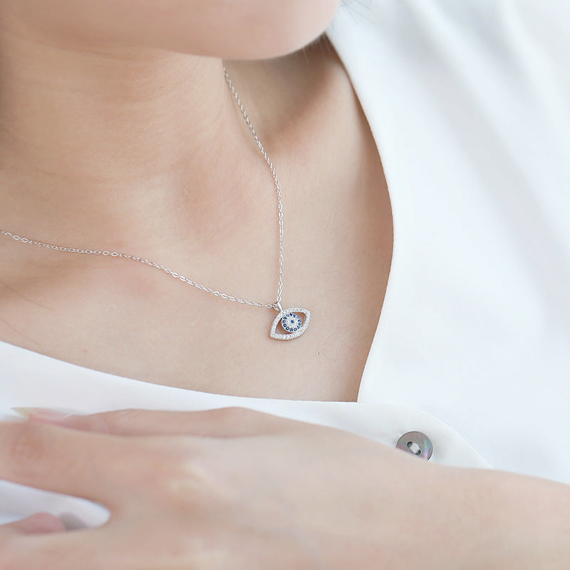 s925 Sterling Silver Eye Necklace Pendant