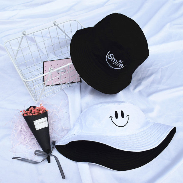 Double Sided Smiley Face Bucket Hats