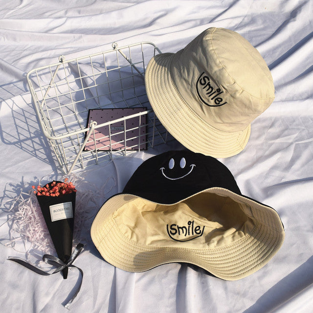 Double Sided Smiley Face Bucket Hats