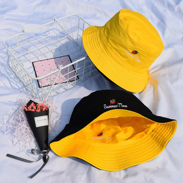 Double Sided Smiley Face Bucket Hats