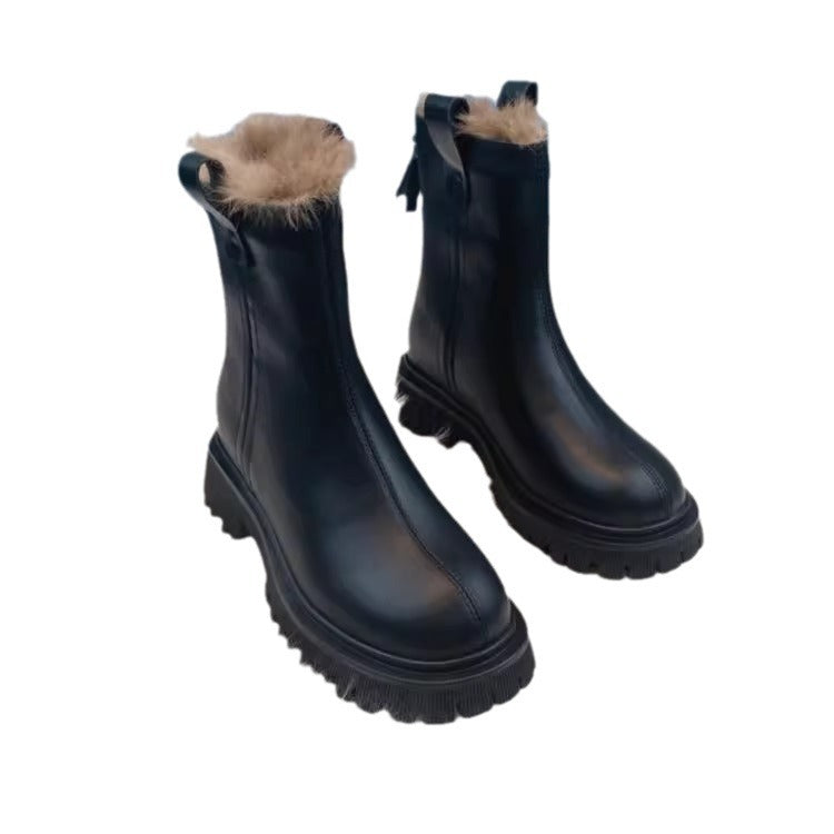 Fleece Fur Snow Boots