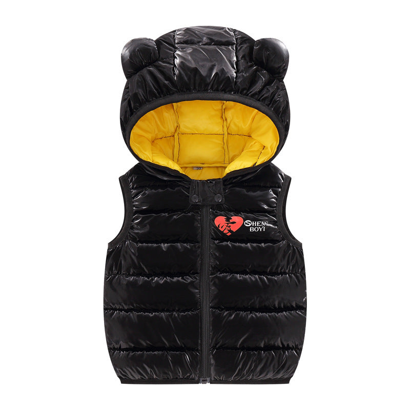 Kids Bear Ear Vest Jacket