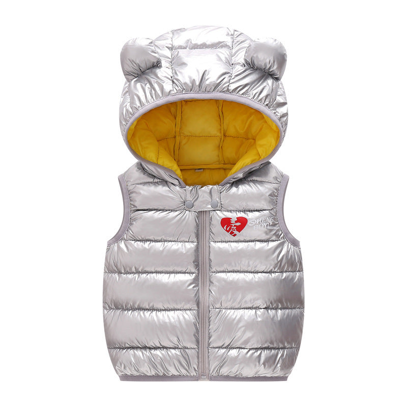 Kids Bear Ear Vest Jacket