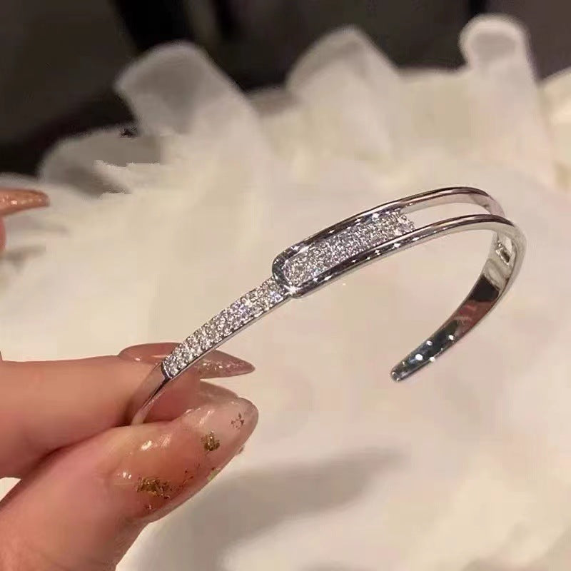 S925 Diamond Micro-inlaid Silver Bracelet