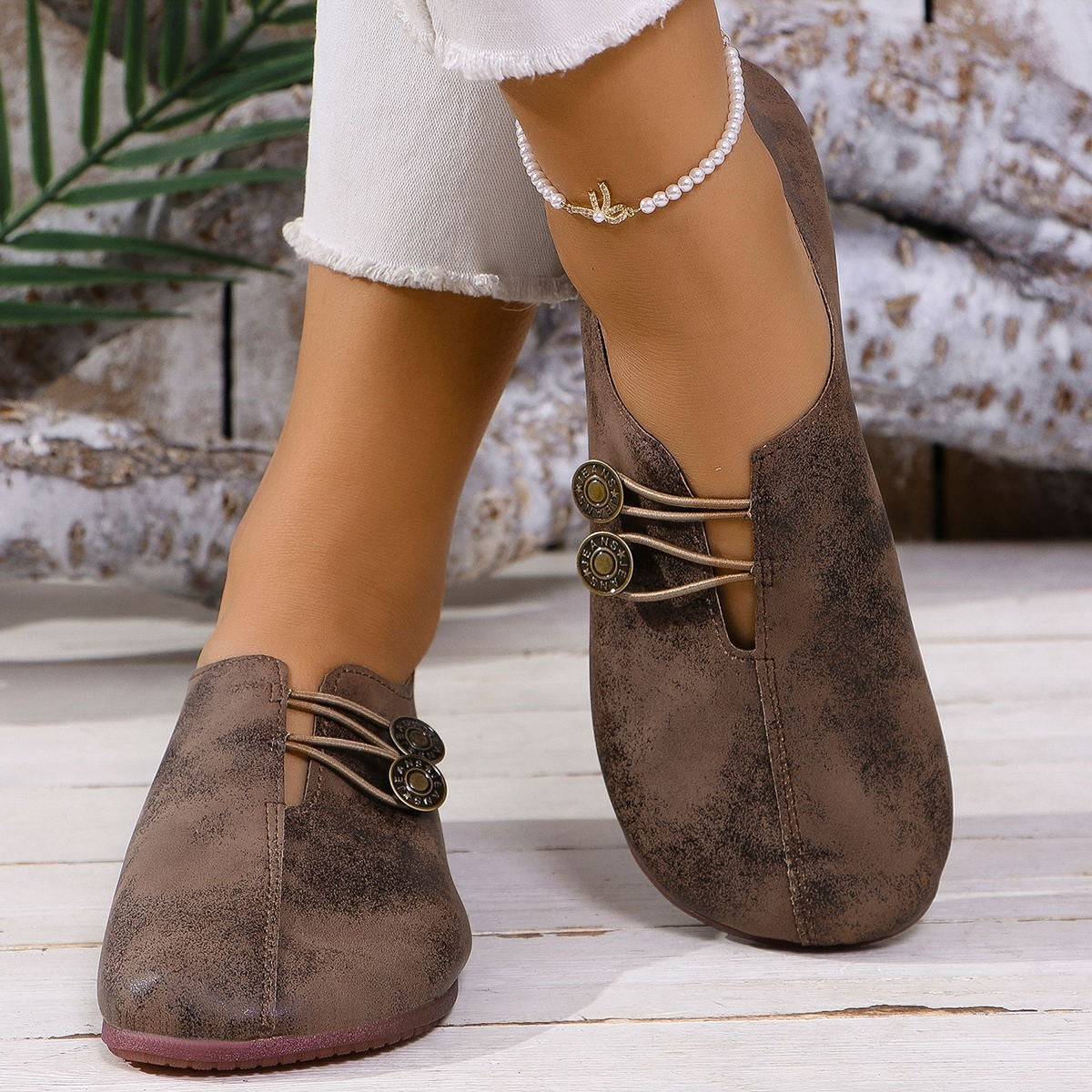 Ins Square Soft Flat Shoes