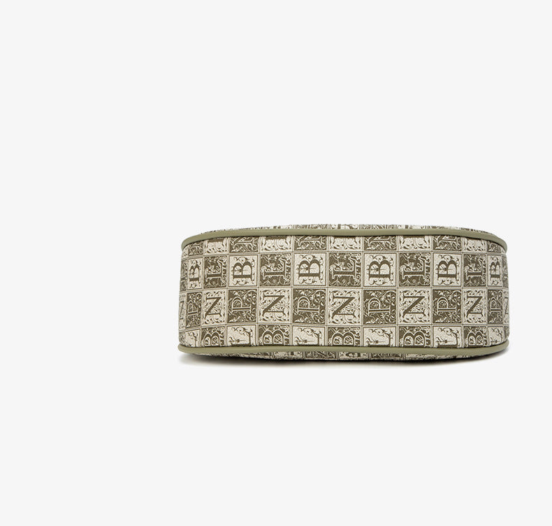 Alphabet Jacquard Shoulder Bag