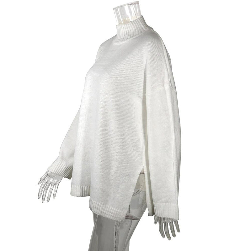 Women's High Neck Long Sleeve Sweater