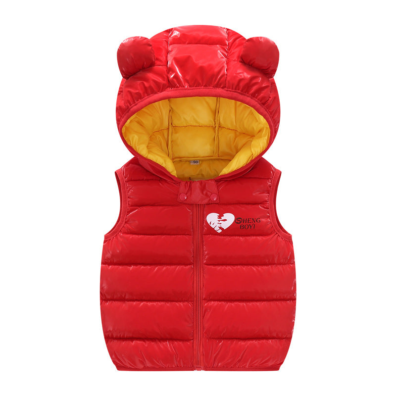 Kids Bear Ear Vest Jacket