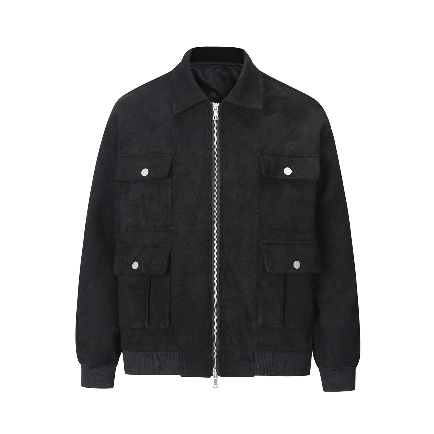 Multi-pocket Suede Jacket