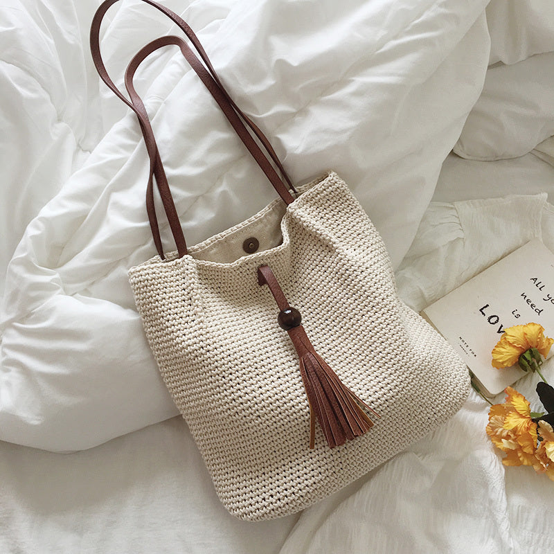 Retro Art Wool Shoulder Bag