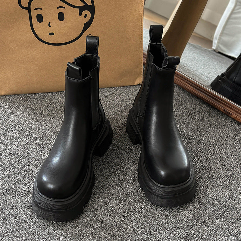 Leather Short Boots