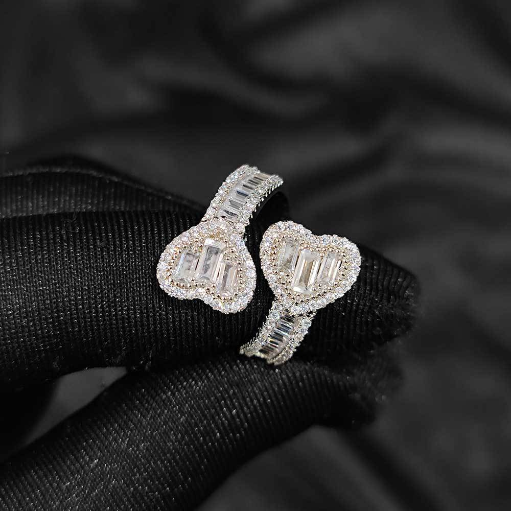 Love Heart-Zircon Shaped Ring