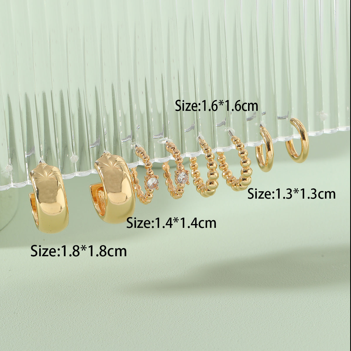 Ornament Gold Earrings Set
