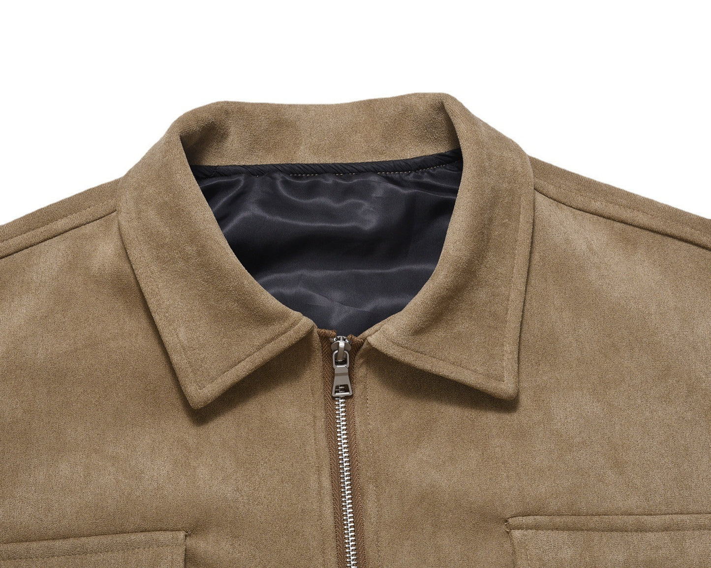 Multi-pocket Suede Jacket