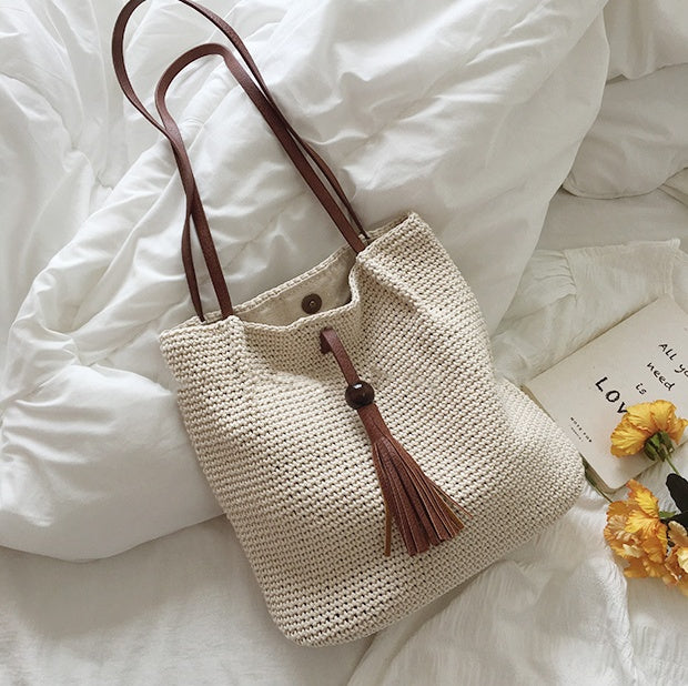 Retro Art Wool Shoulder Bag