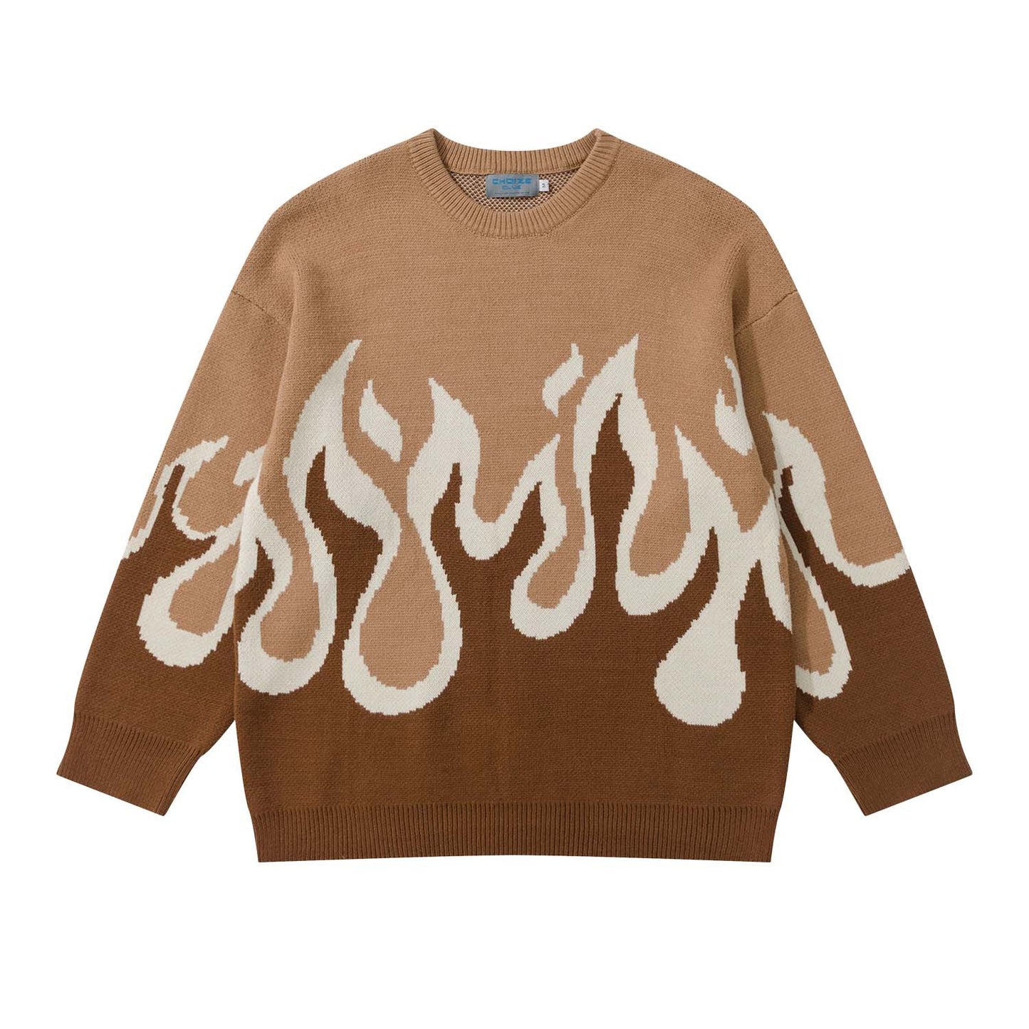 Jacquard Flame Sweater