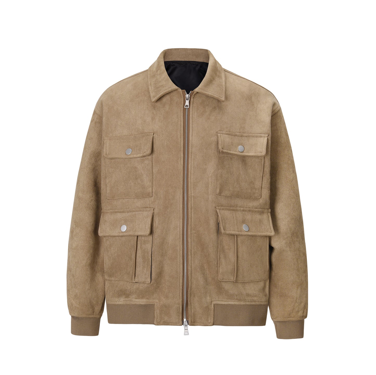 Multi-pocket Suede Jacket