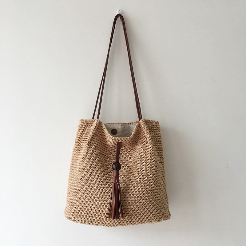 Retro Art Wool Shoulder Bag