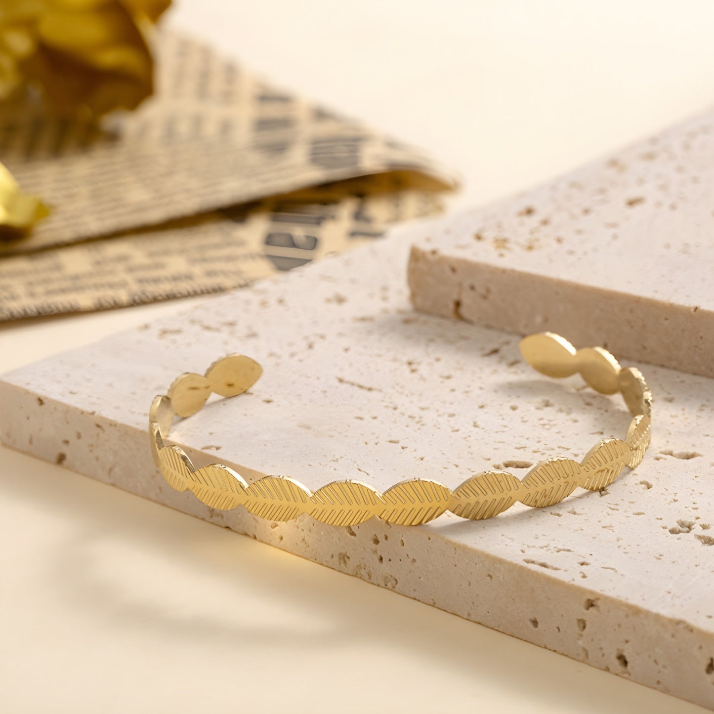 14K Gold Titanium Steel Bracelet