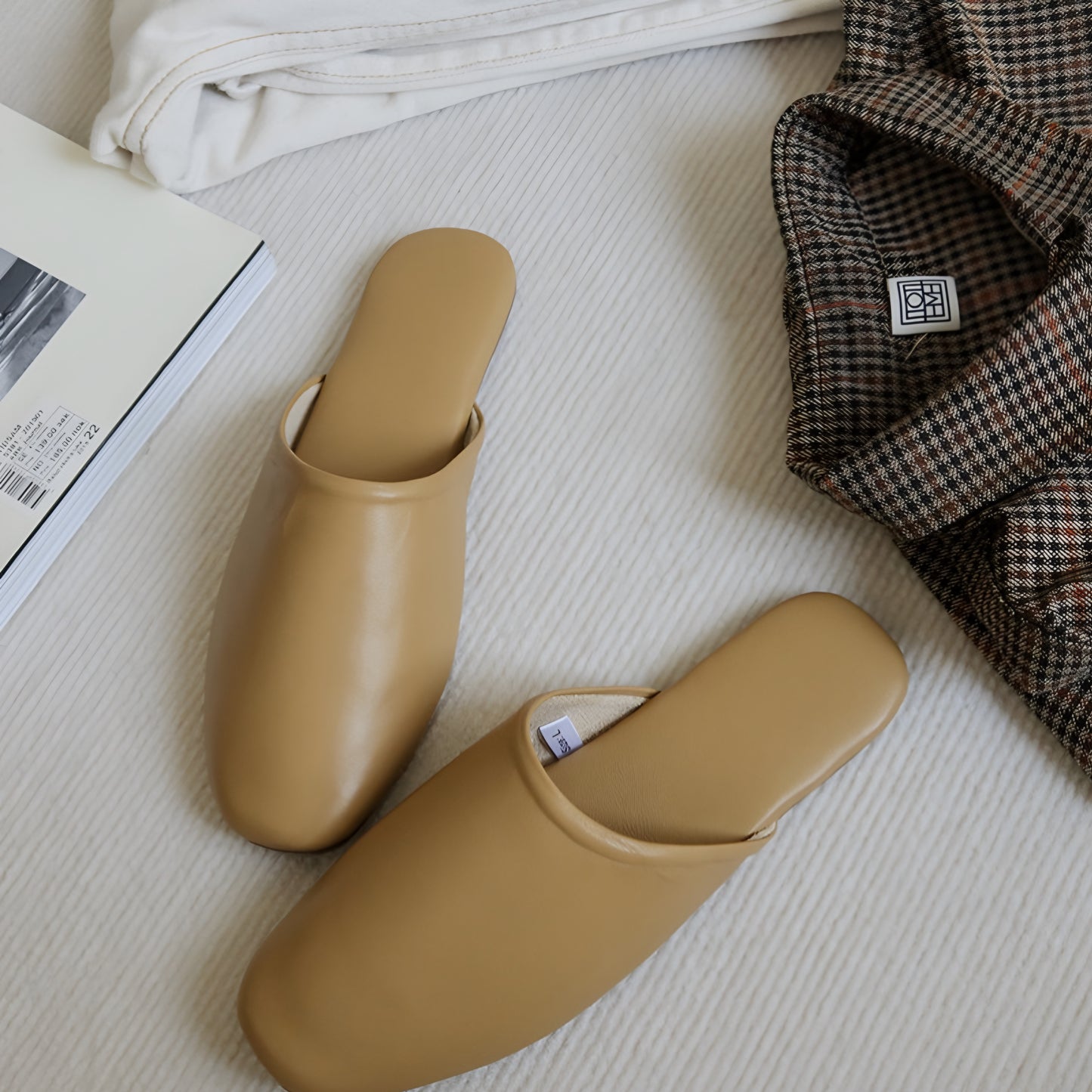 Leather Couple Slippers