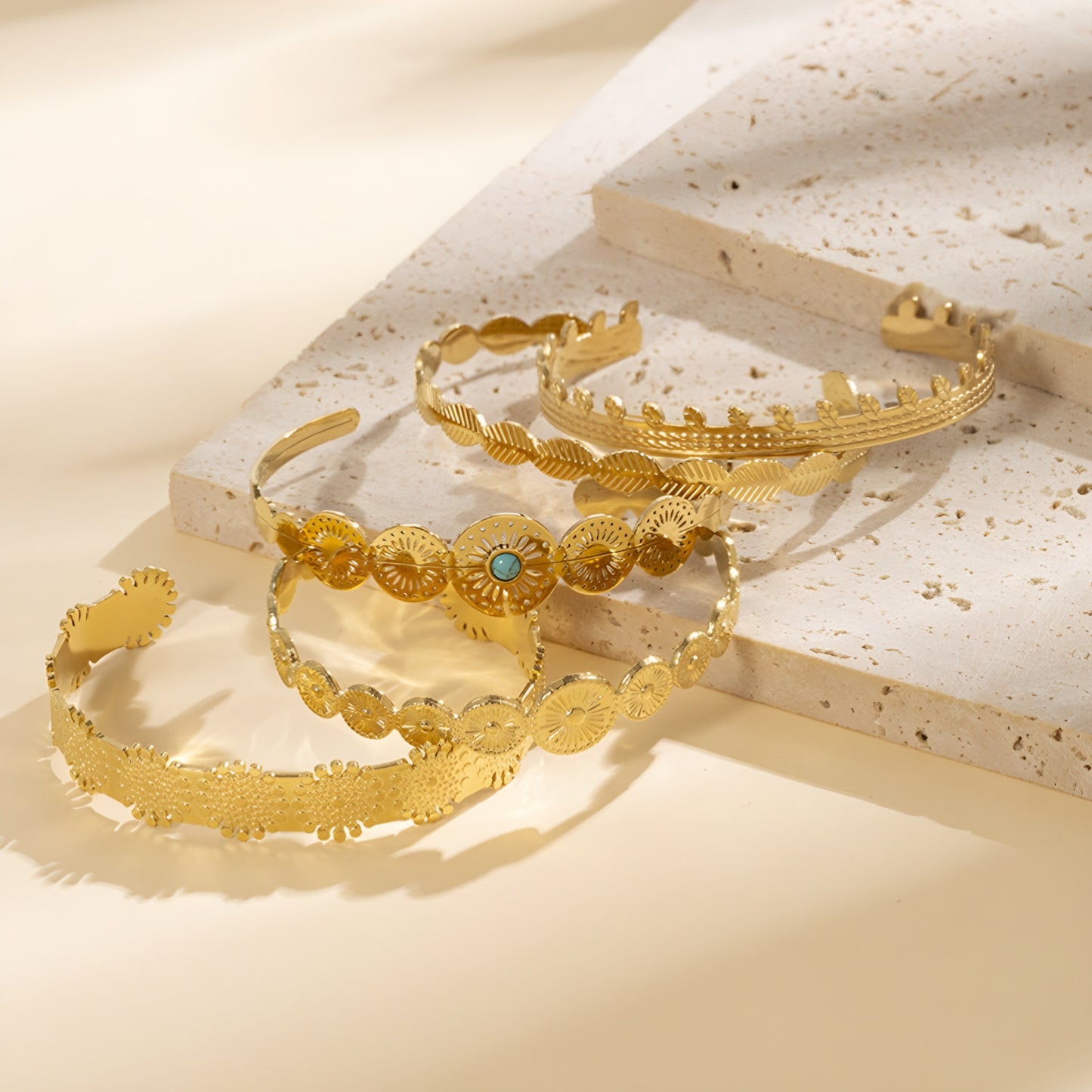 14K Gold Titanium Steel Bracelet