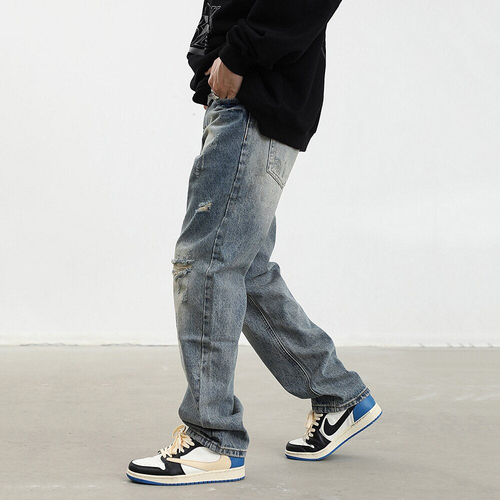 Four Season Ripped Loose Jeans