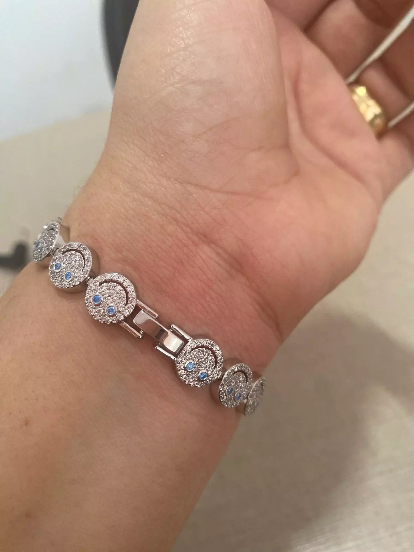 Diamond Smiley Face Bracelet