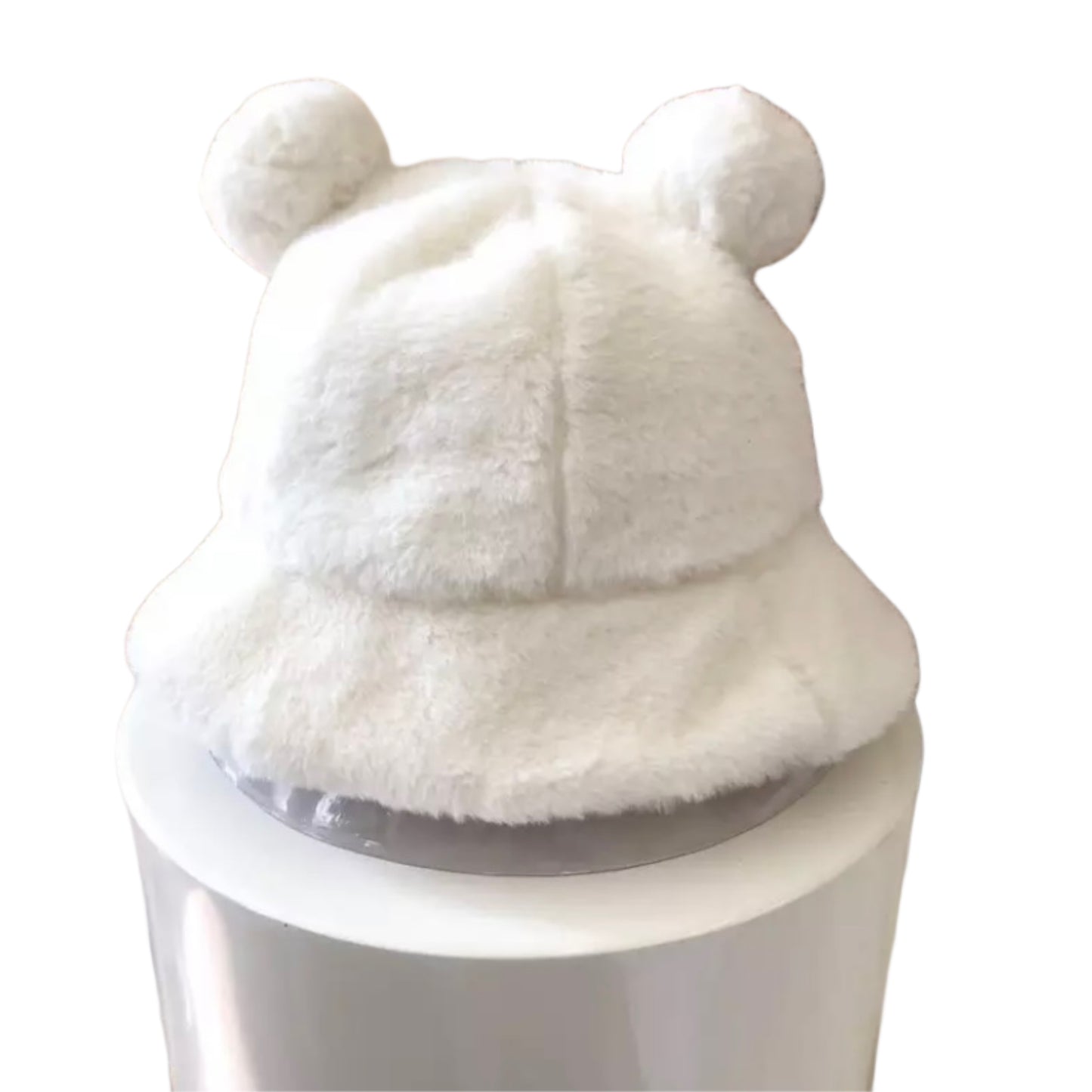 Fur Ear Ball Bucket Hat