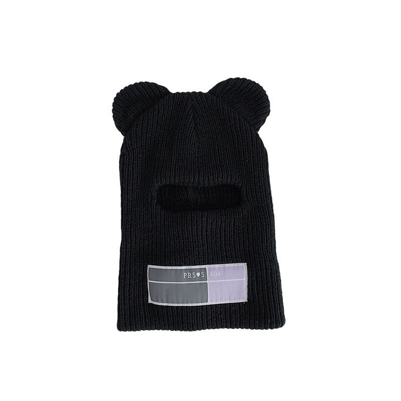 Ski Mask Bear Ear Beanies