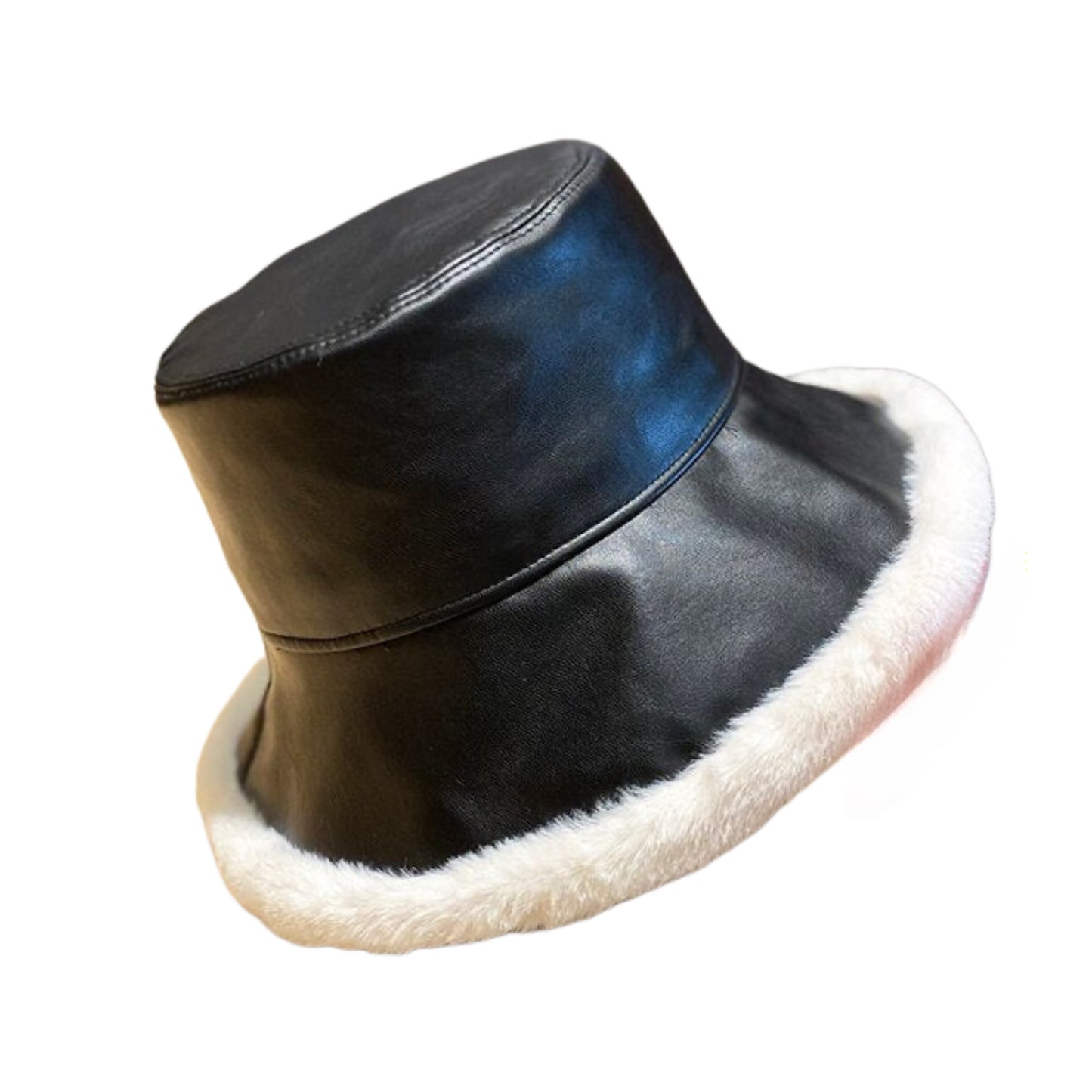 Womens Leather Bucket Hats