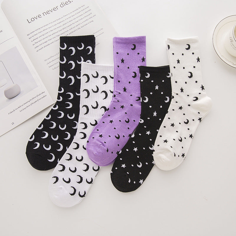 Women's Star Moon Socks