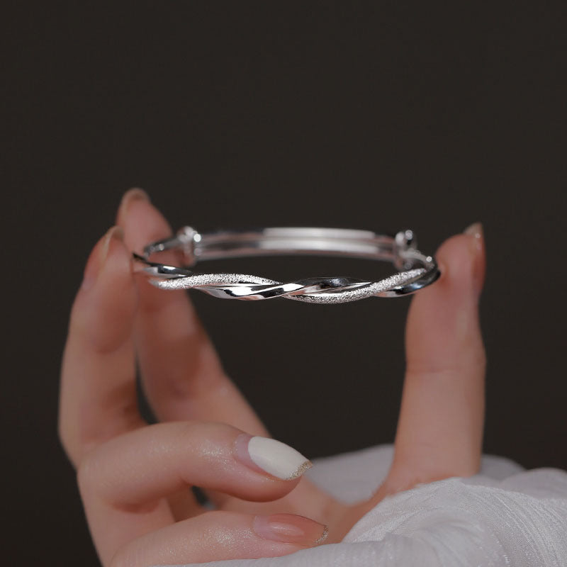 Silver Mobius Ring Bracelet