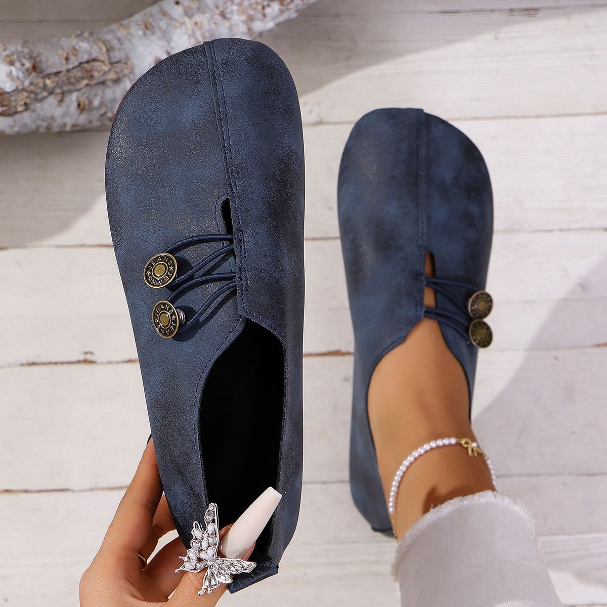 Ins Square Soft Flat Shoes