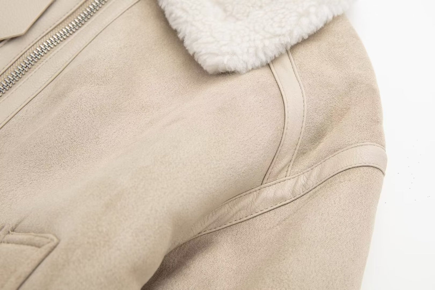 Women's Suede Lamb Wool Jacket