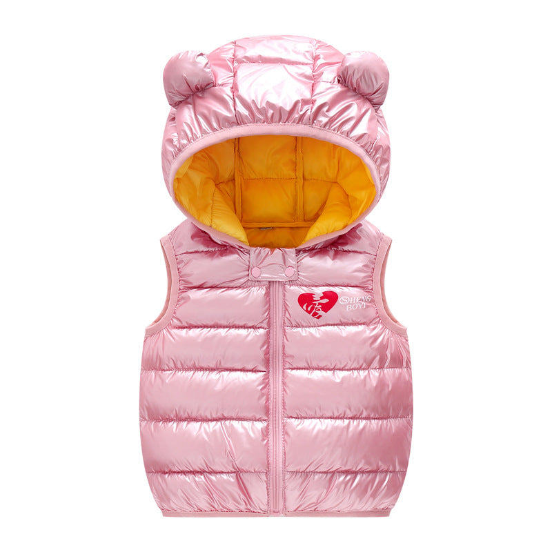 Kids Bear Ear Vest Jacket