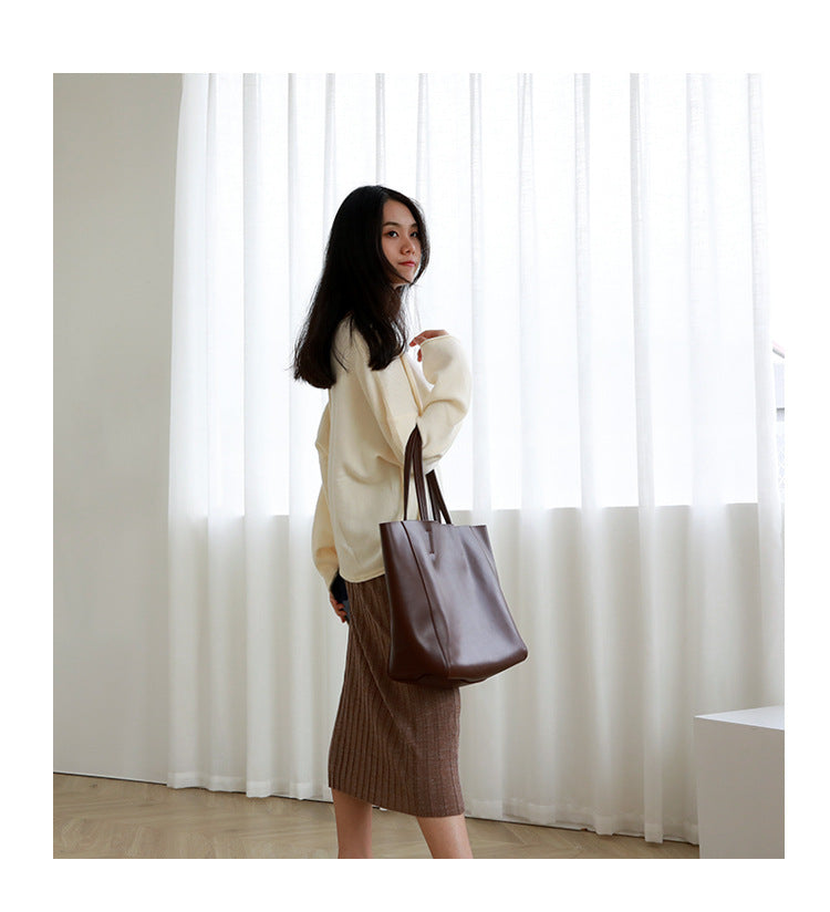 Cowhide Large Leather tote bag