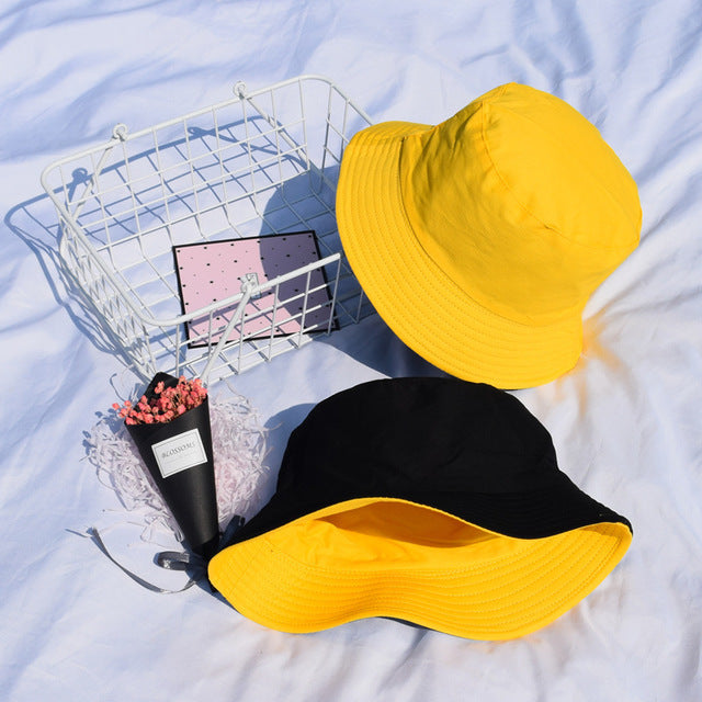 Double Sided Smiley Face Bucket Hats