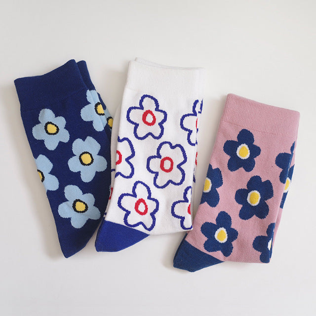 Cartoon Flower Socks