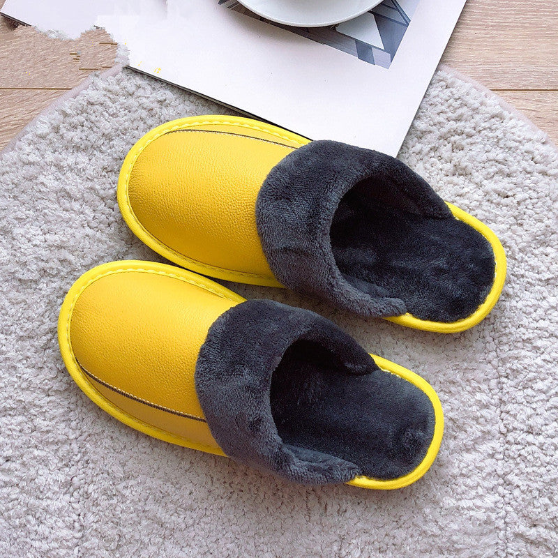Leather Fur Slippers