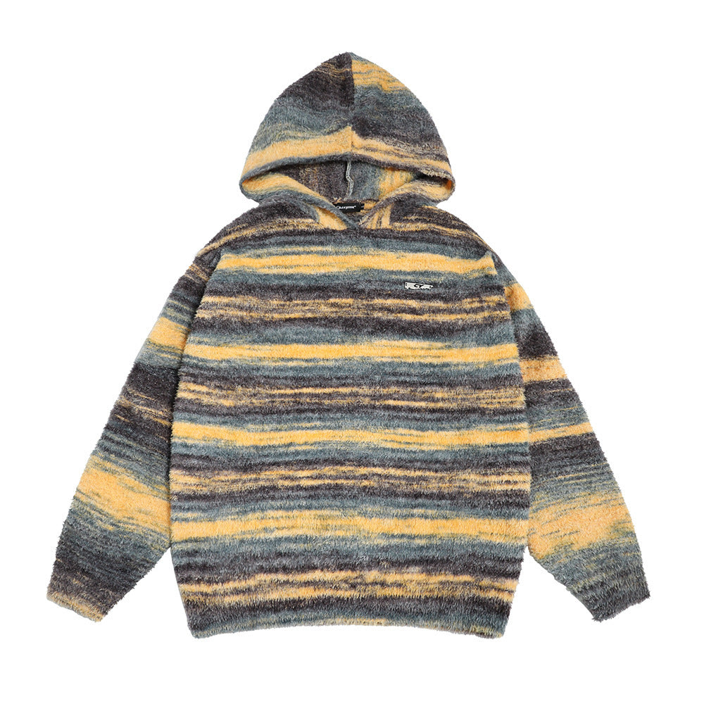 Gradient Striped Hoodie