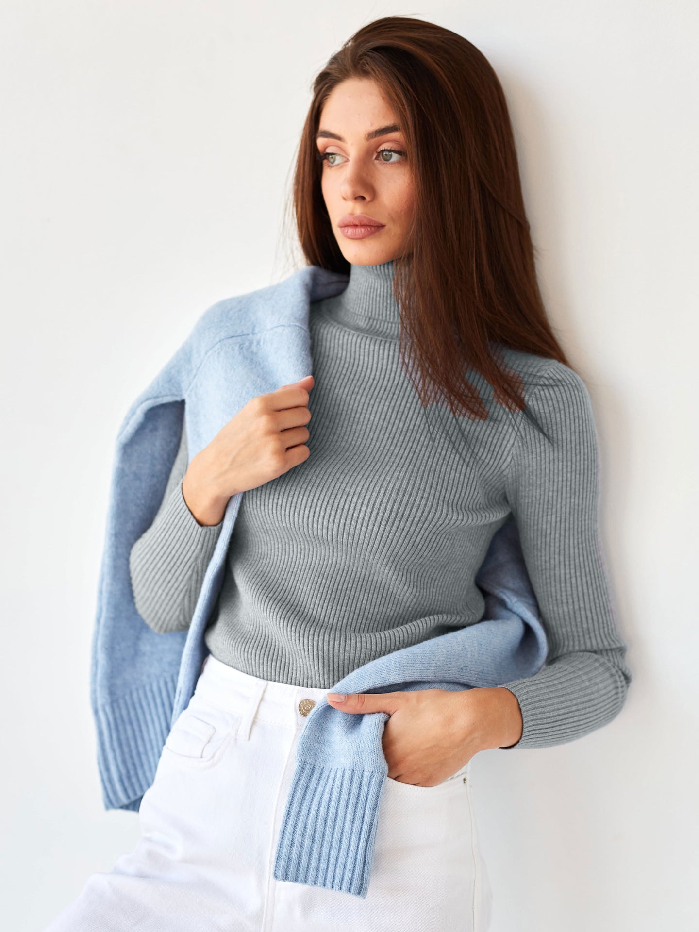 Turtleneck Pullover Sweater Shirts