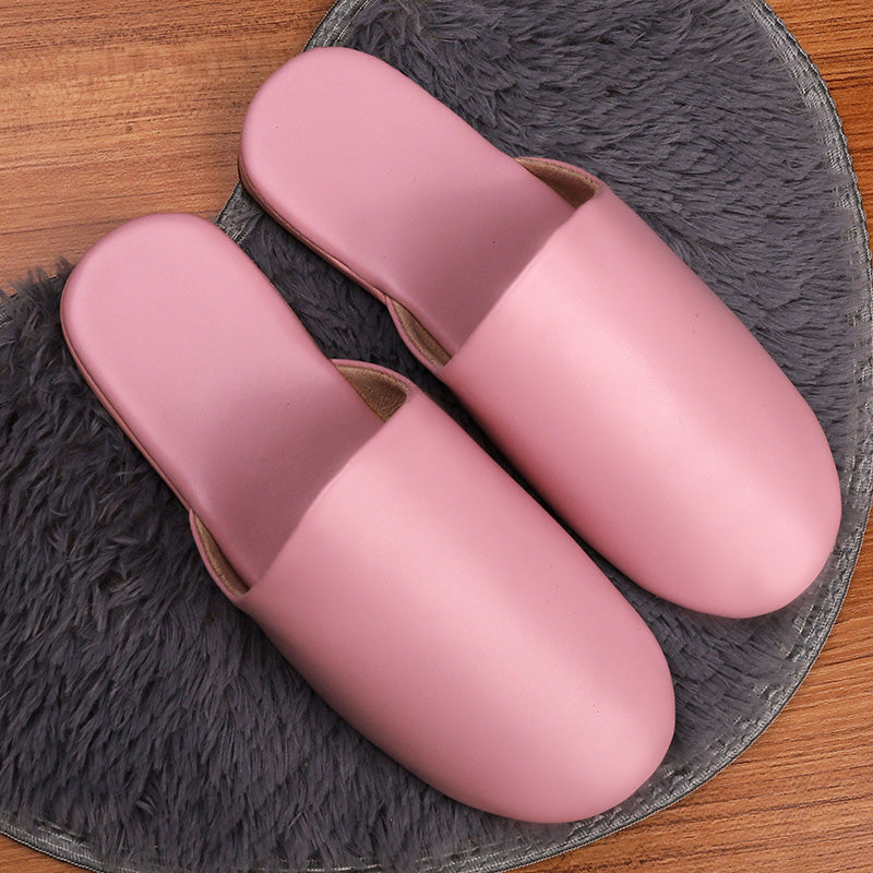 Baotou Womens Leather Slippers