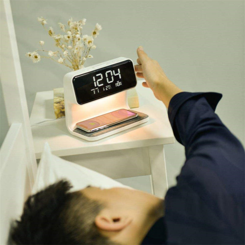 3 In 1 Bedside Wireless Lamp