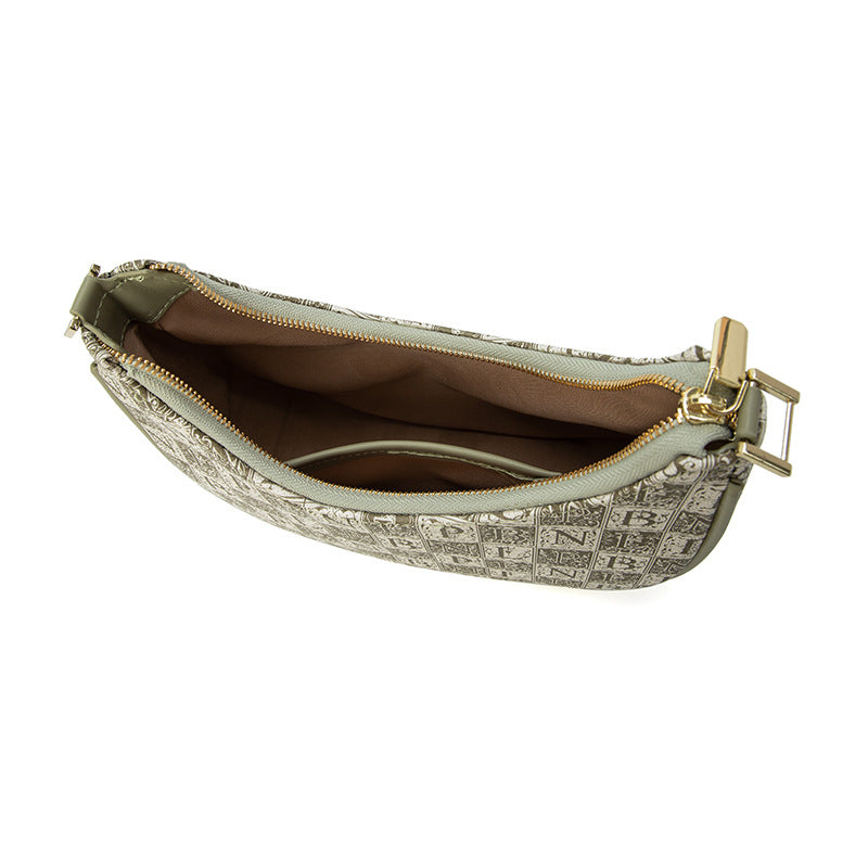 Alphabet Jacquard Shoulder Bag