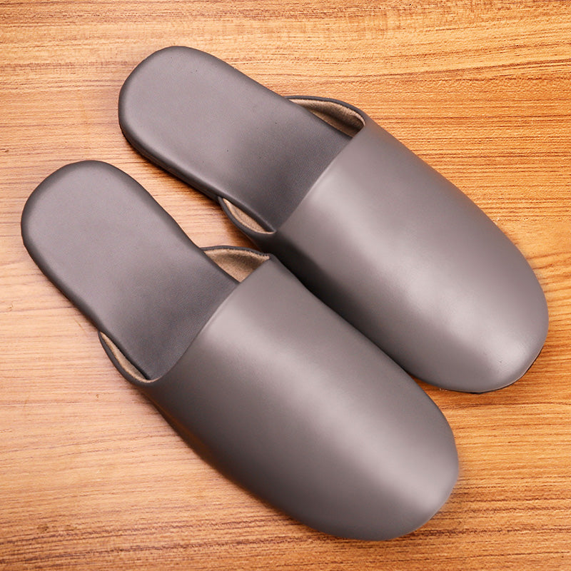 Baotou Womens Leather Slippers