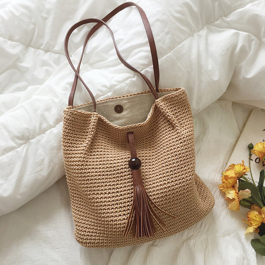 Retro Art Wool Shoulder Bag
