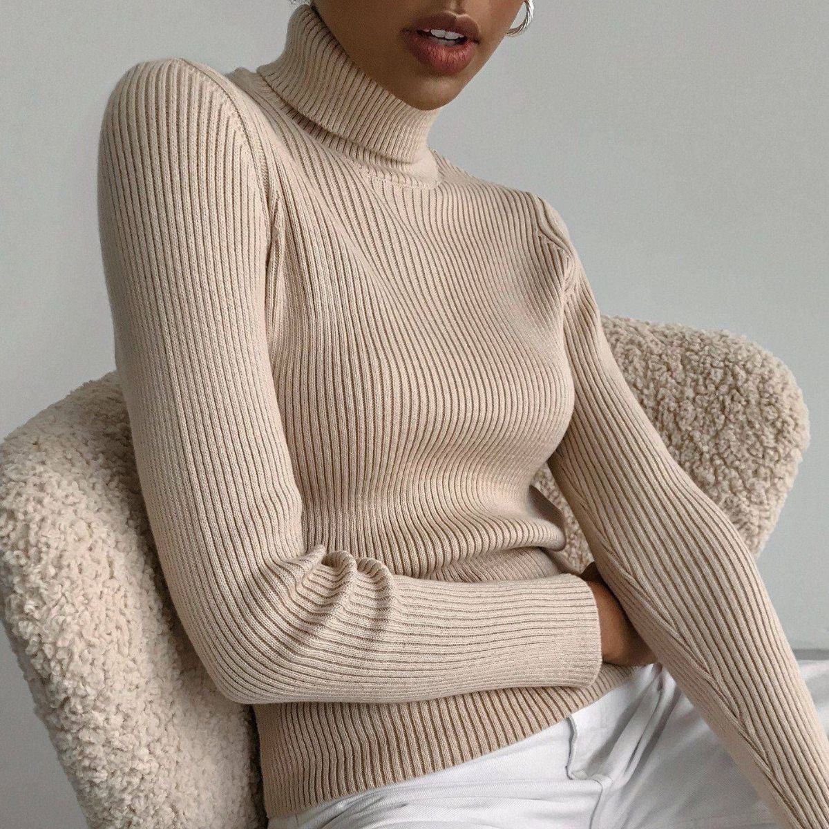 Turtleneck Pullover Sweater Shirts