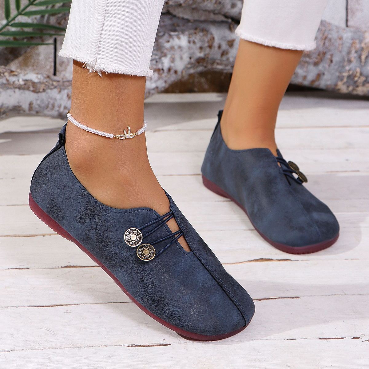 Ins Square Soft Flat Shoes